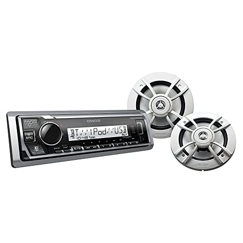Kenwood PKG-MR3321BT - Marine Audio Receiver Speaker Package (KMR-D332BT & KFC-1613MRW) Kenwood PKG-MR3321BT - Marine Audio Receiver Speaker Package (KMR-D332BT & KFC-1613MRW)